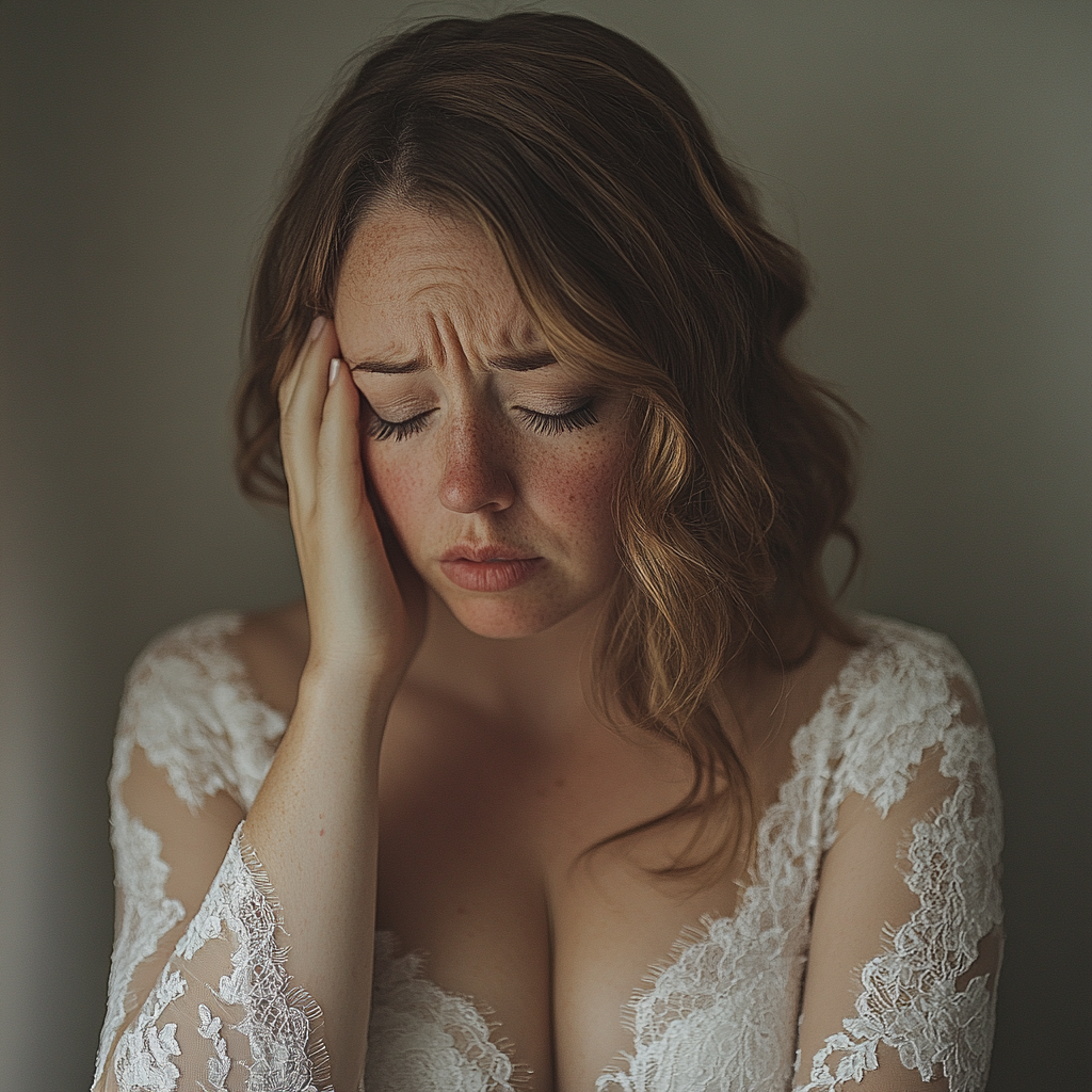 A devastated bride | Source: Midjourney