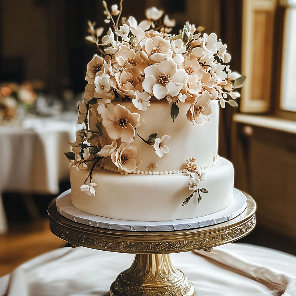 Un magnifique gâteau de mariage | Source : Midjourney