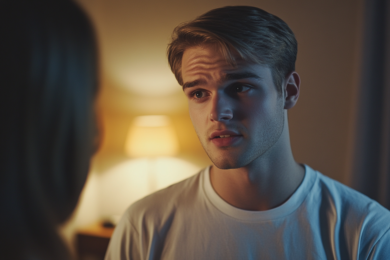 Un homme qui parle à sa femme | Source : Midjourney