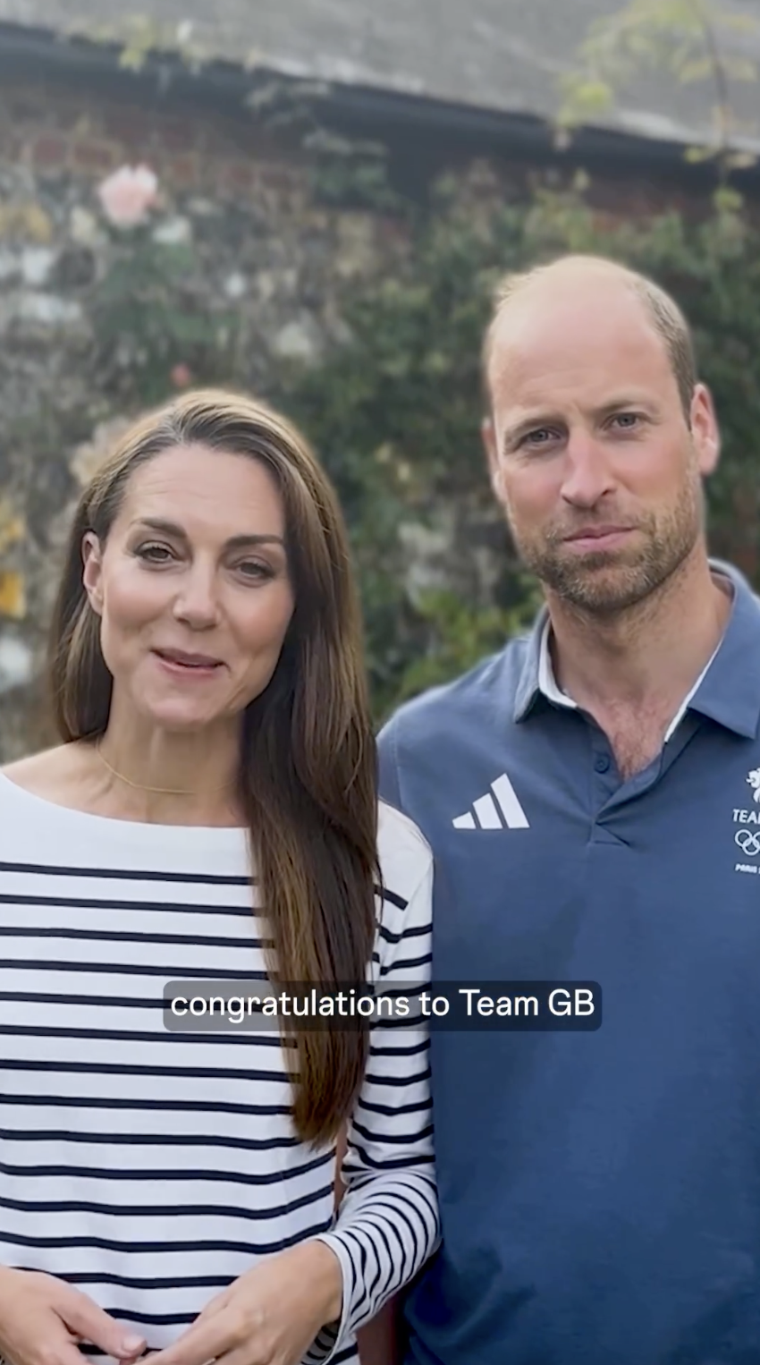 Une capture d'écran du prince William et de la princesse Catherine tirée d'une vidéo partagée le 11 août 2024 | Source : Instagram/princeandprincessofwales