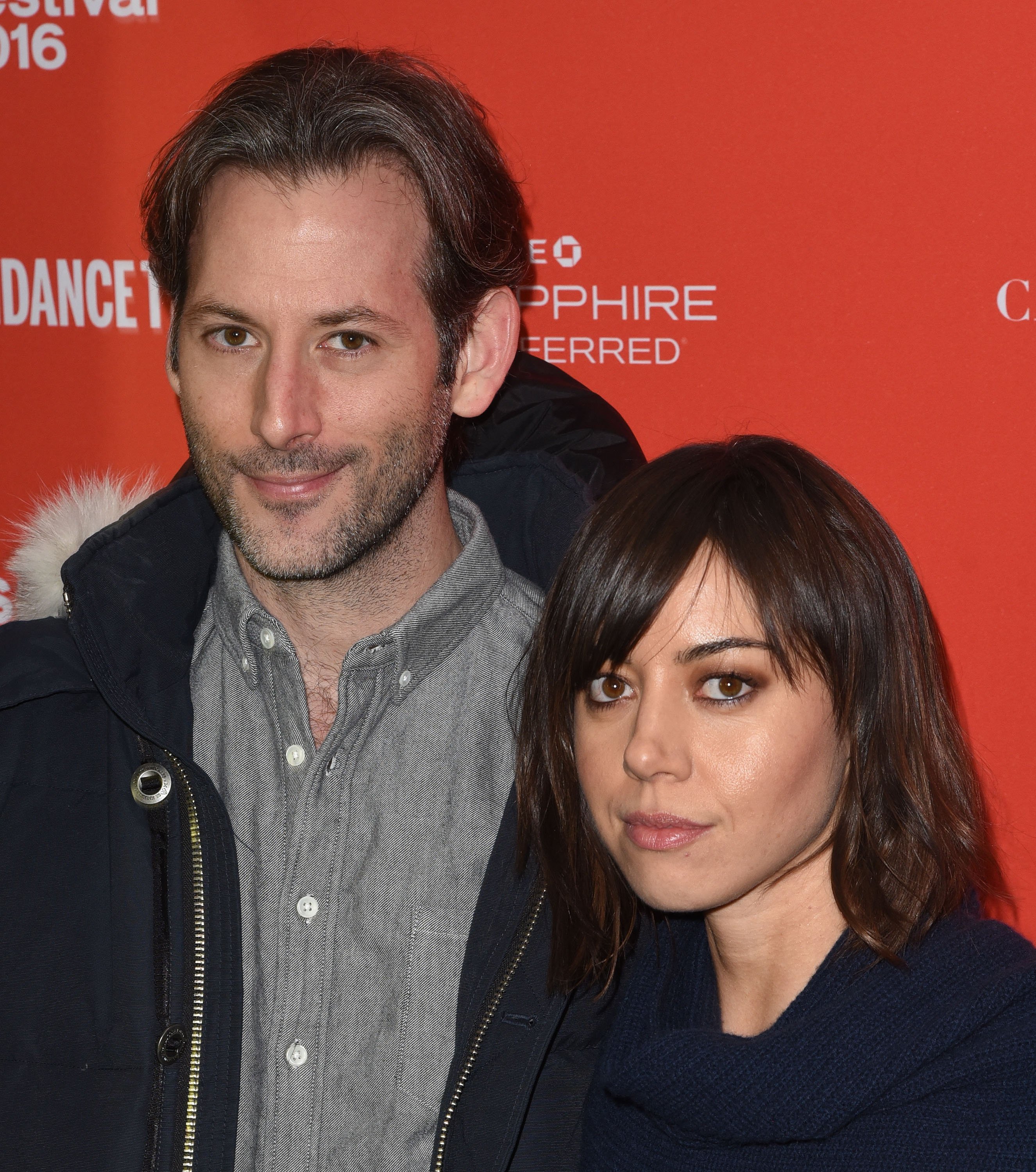 Jeff Baena et Aubrey Plaza sont photographiés lors de la première de 'Joshy' pendant le festival du film de Sundance 2016, le 24 janvier 2016, à Park City | Source : Getty Images