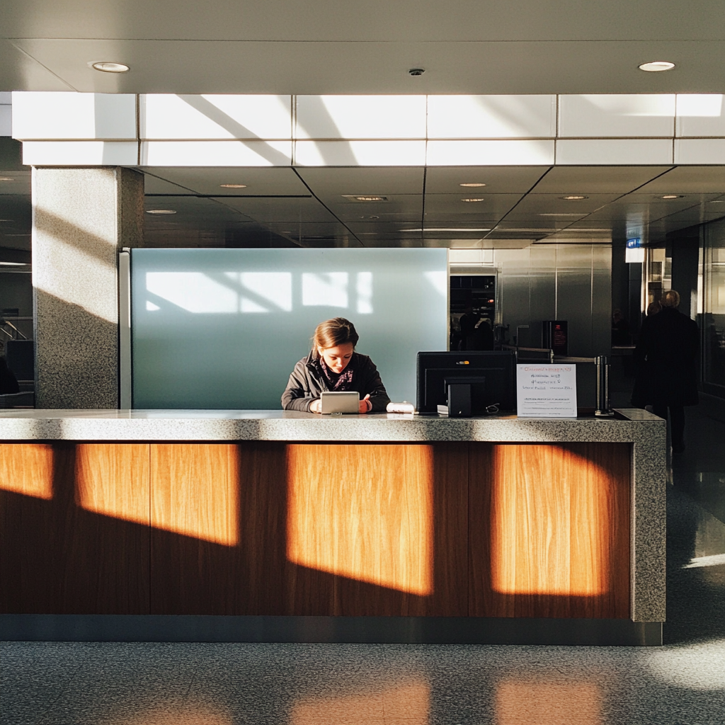 Une femme travaillant dans un aéroport | Source : Midjourney