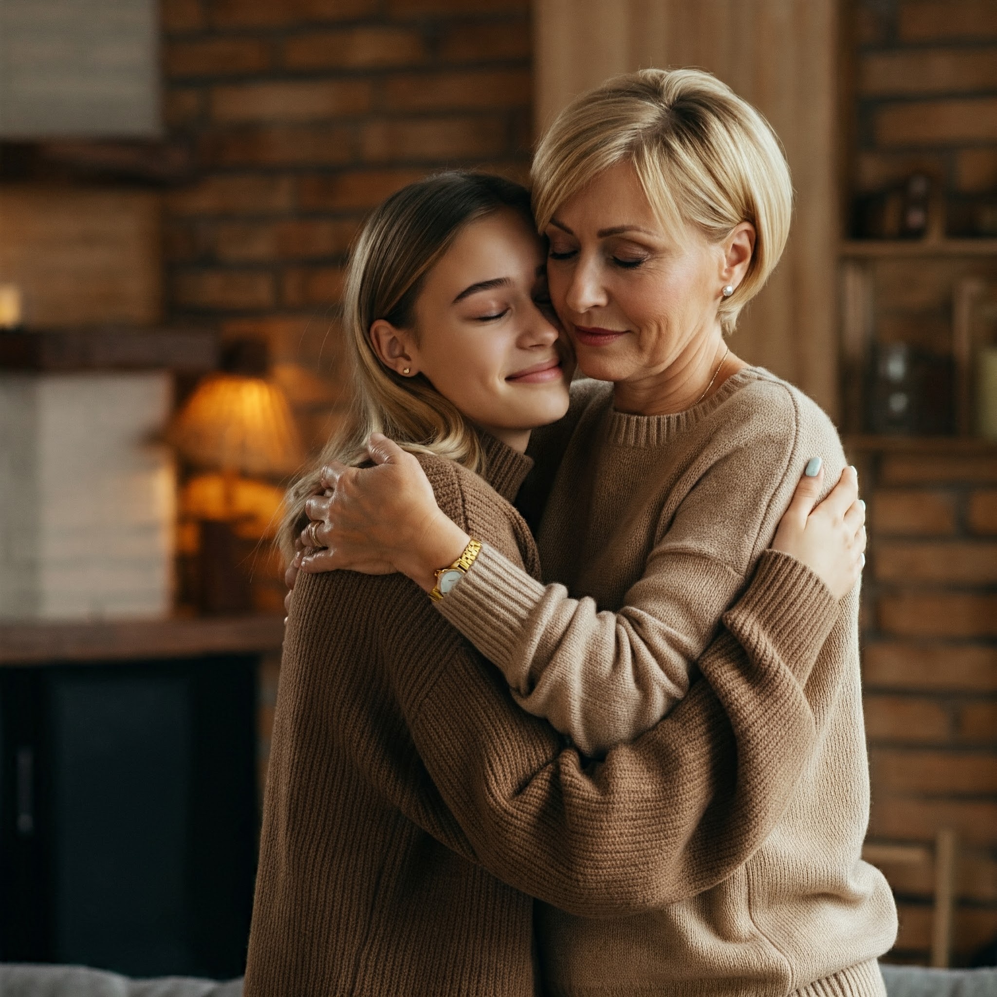 Une mère et sa fille se serrent dans les bras | Source : Gemini