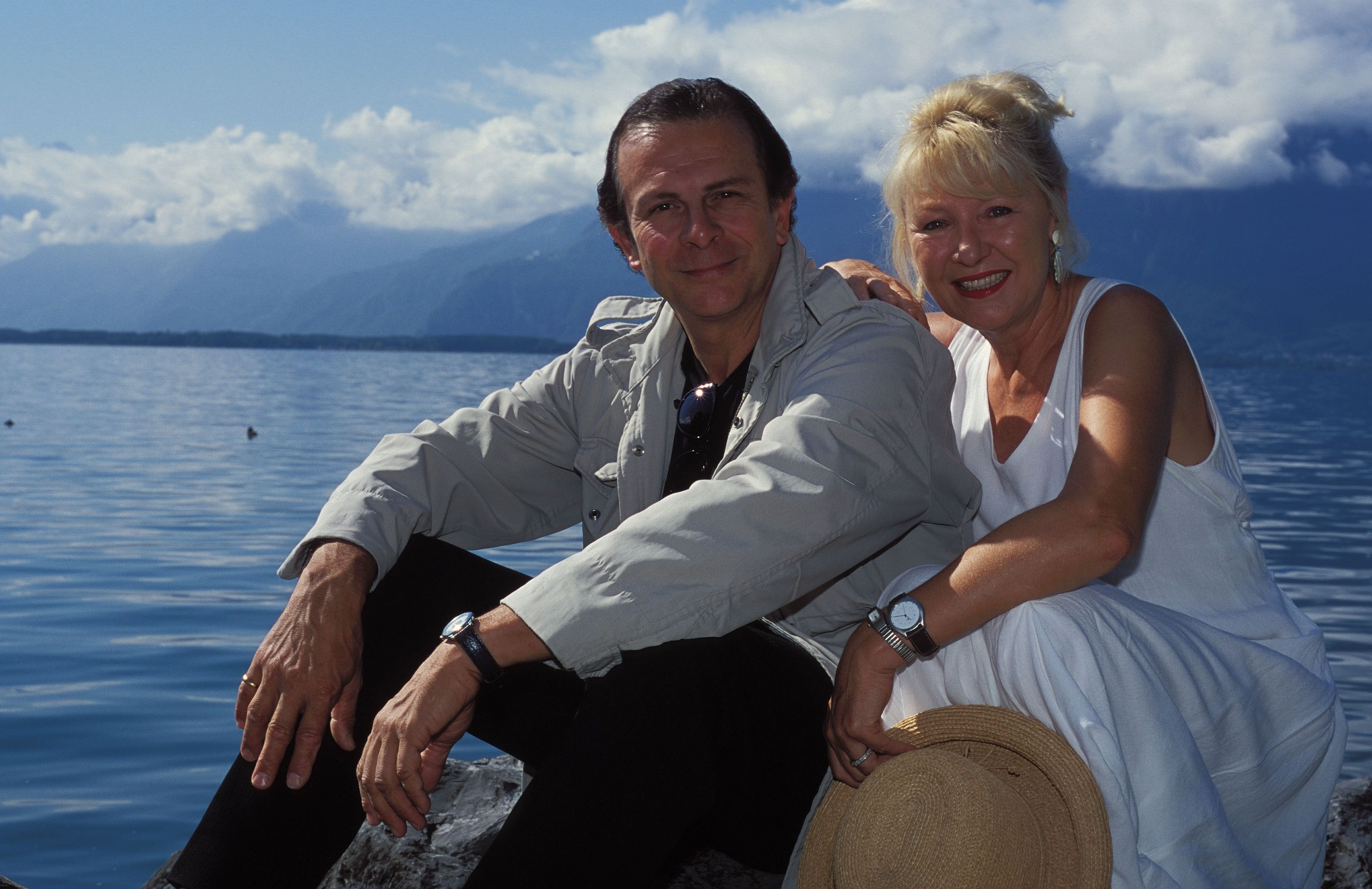 Roland Giraud et sa femme Maaïke Jansen. l Source : Getty Images
