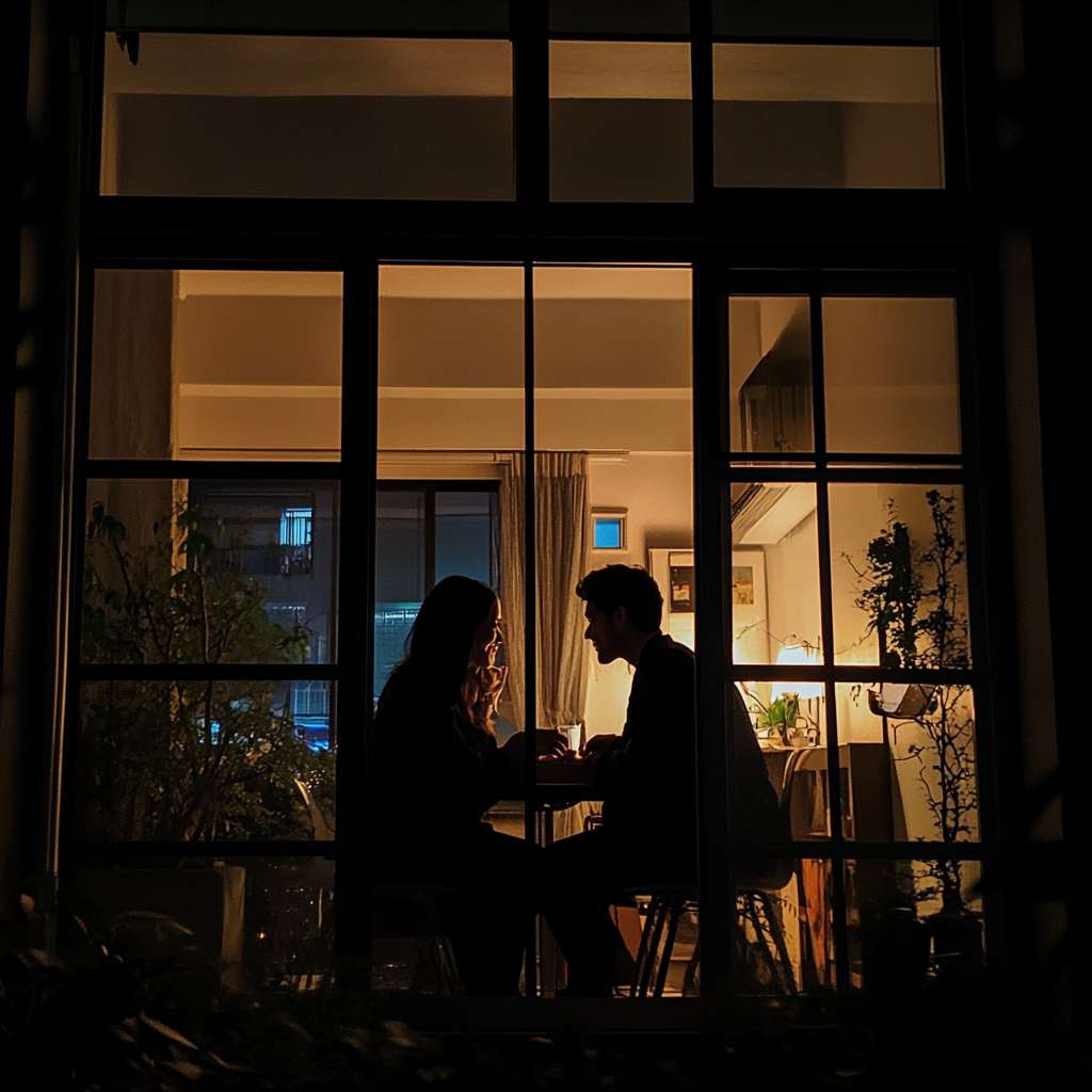 Un couple profite d'un dîner ensemble | Source : Midjourney