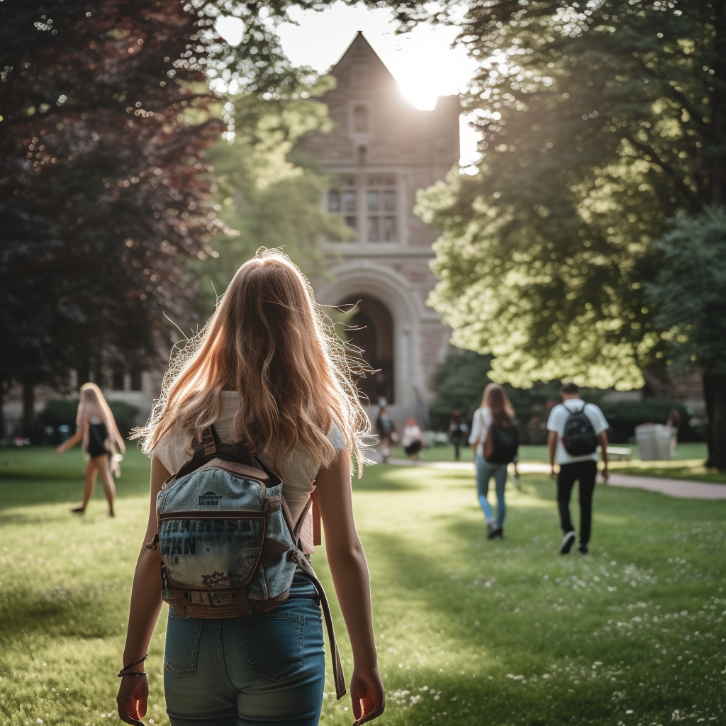 Une fille à l'université | Source : Midjourney