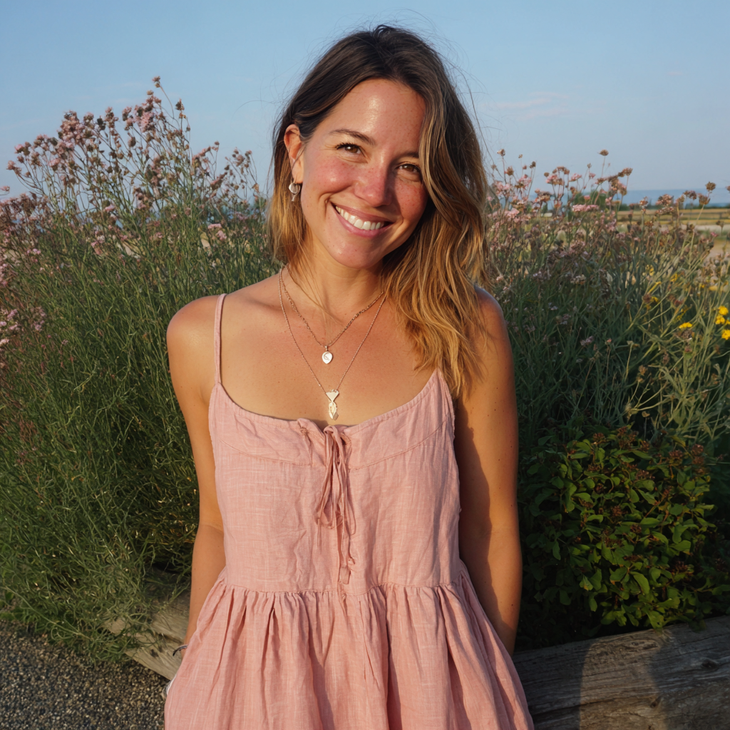 Une femme souriante se tenant à l'extérieur | Source : Midjourney