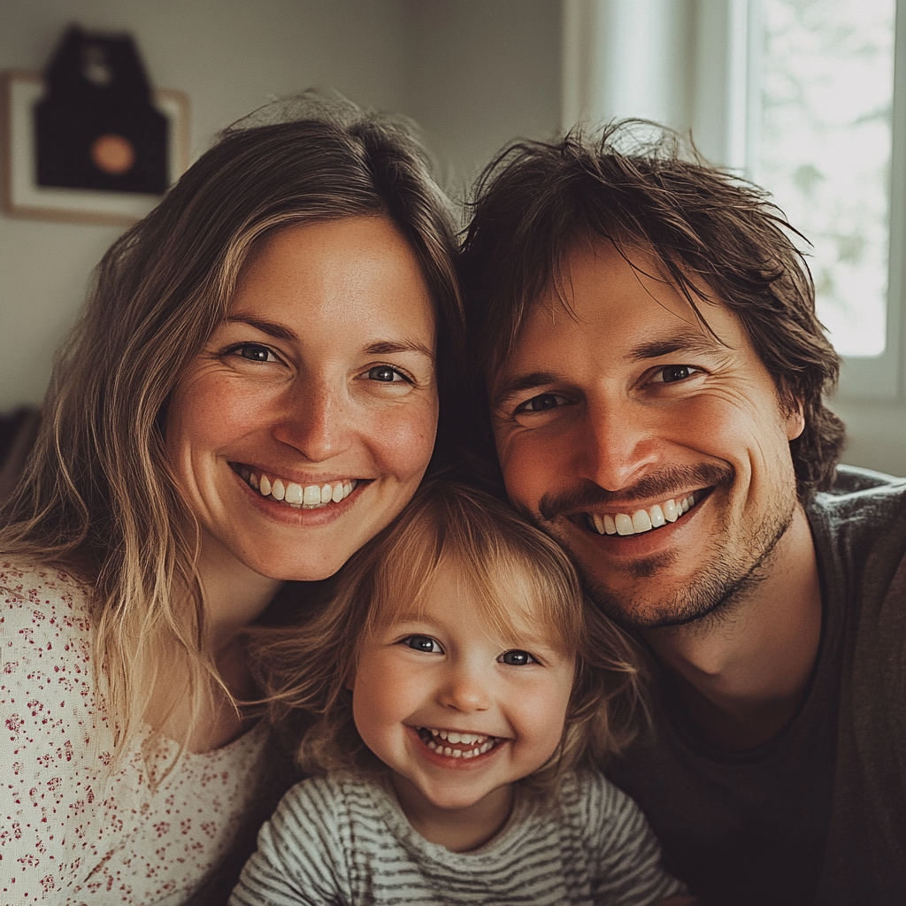 Une famille souriante | Source : Midjourney