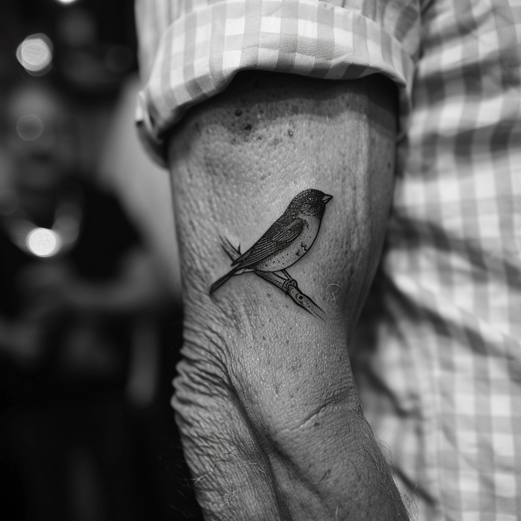 Le tatouage sur le bras de l'homme | Source : Midjourney