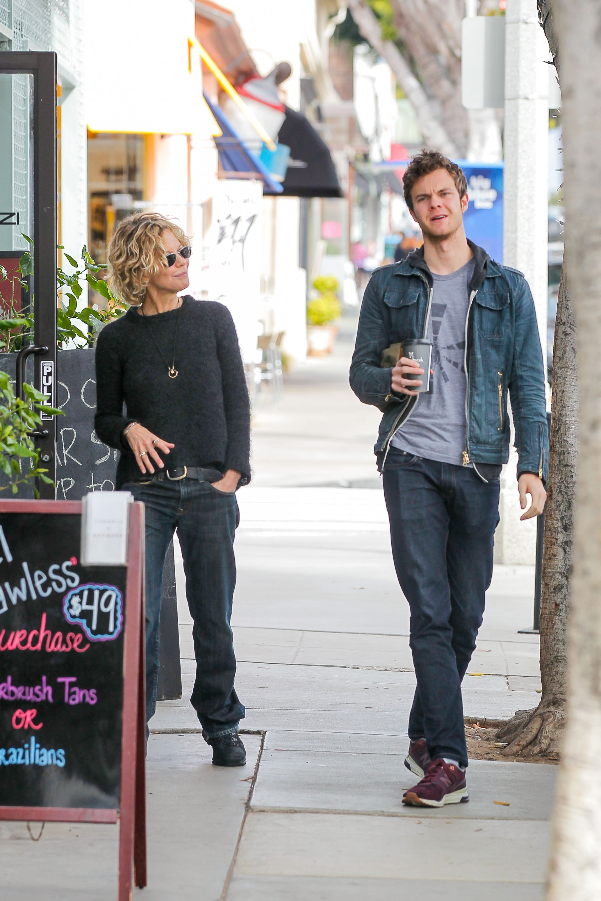 Meg Ryan et Jack Quaid repérés à Los Angeles, en Californie, le 19 janvier 2016 | Source : Getty Images