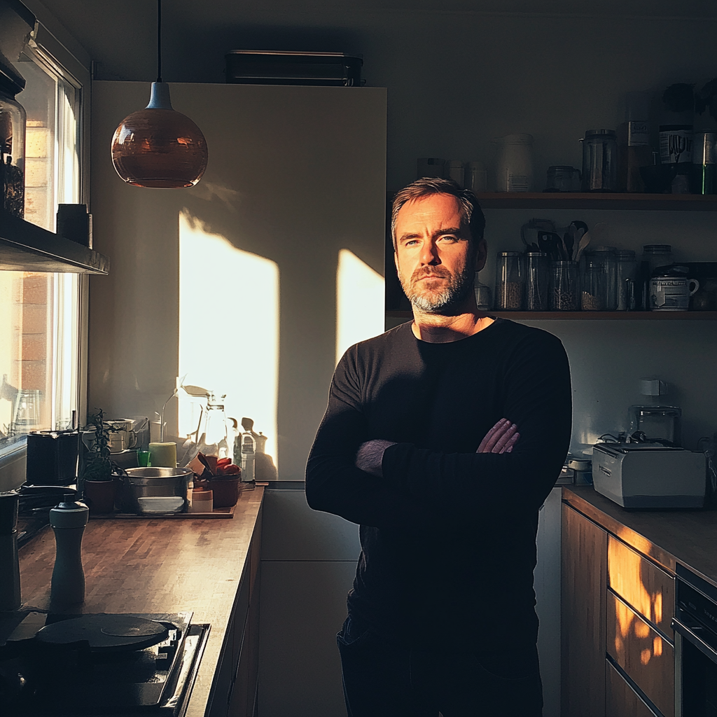 Un homme debout dans une cuisine | Source : Midjourney