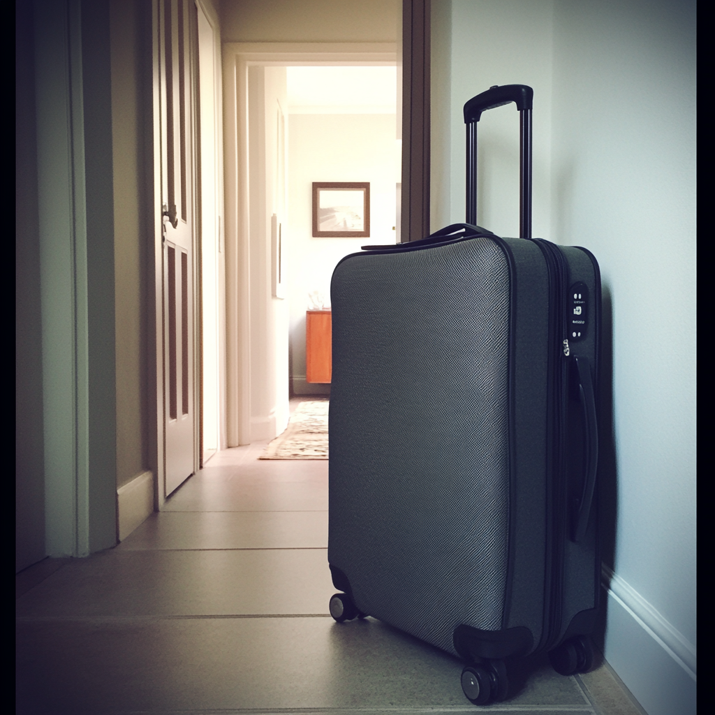 Une valise posée dans un couloir | Source : Midjourney