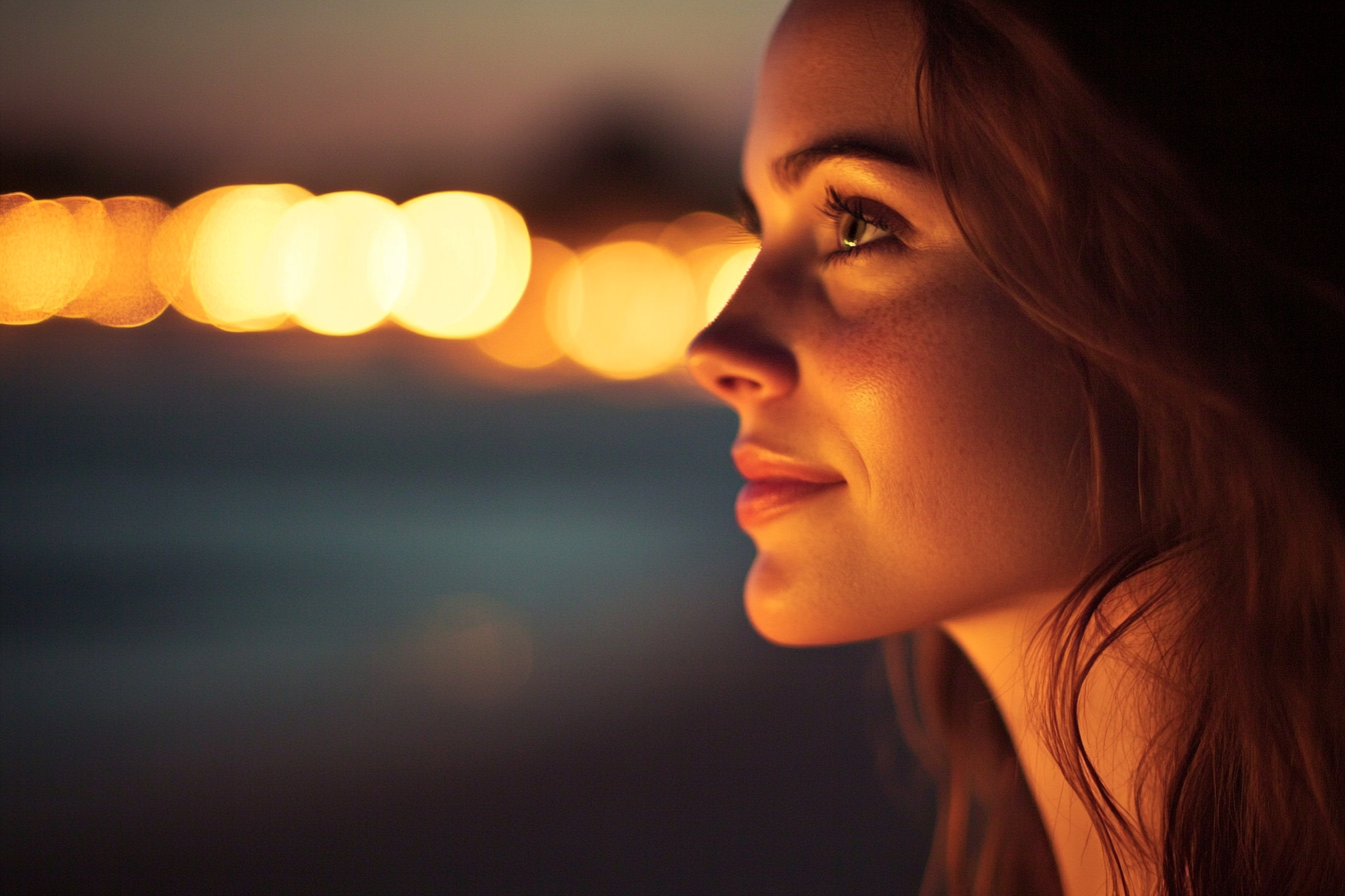 Une femme qui regarde amoureusement quelqu'un | Source : Midjourney