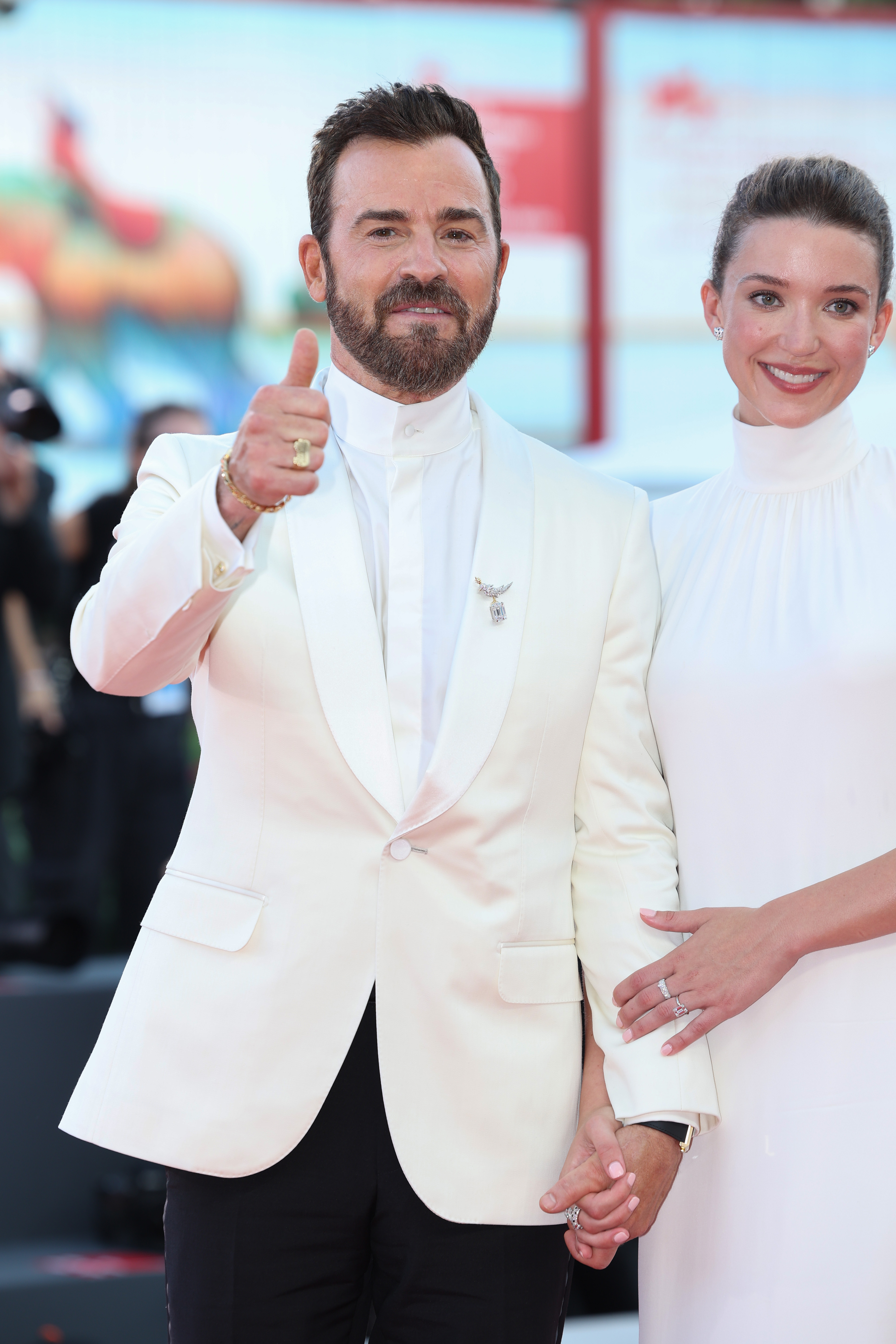 Justin Theroux et Nicole Brydon Bloom | Source : Getty Images