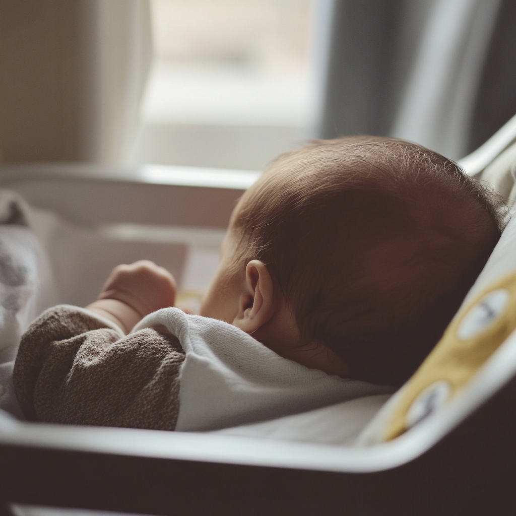 Un bébé garçon dans une bassinette | Source : Midjourney