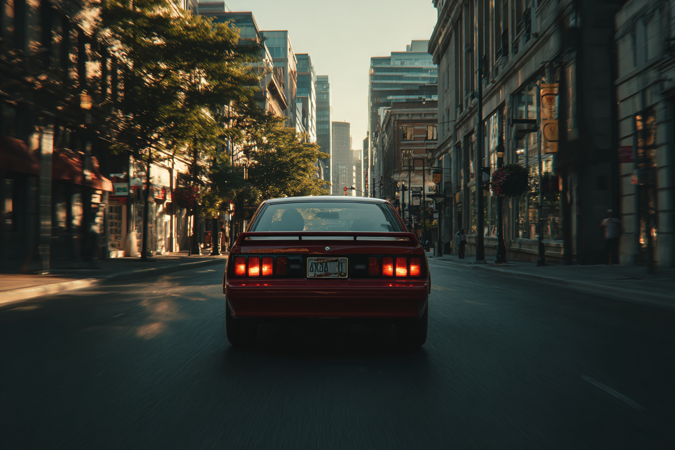 Une voiture qui s'éloigne | Source : Midjourney