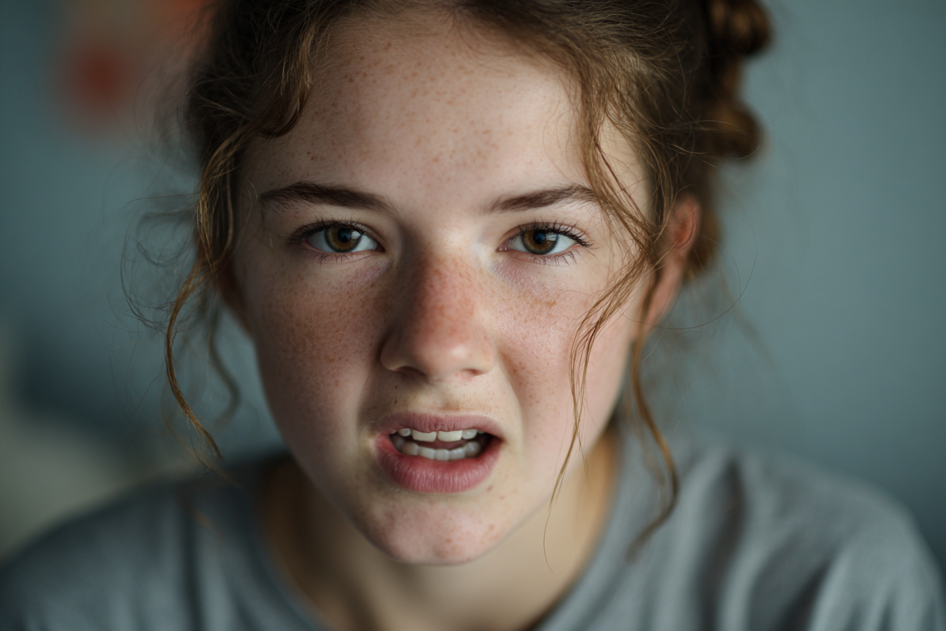 Une fille qui parle | Source : Midjourney