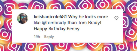 Une fan commente la ressemblance de Benjamin "Benny" Rein avec son père, Tom Brady, le jour de l'anniversaire de l'adolescent, à partir d'un post daté du 8 décembre 2024 | Source : Instagram/tombrady