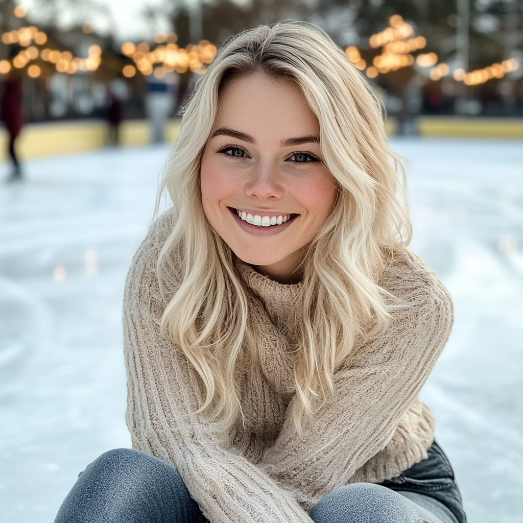 Une femme sur une patinoire | Source : Midjourney