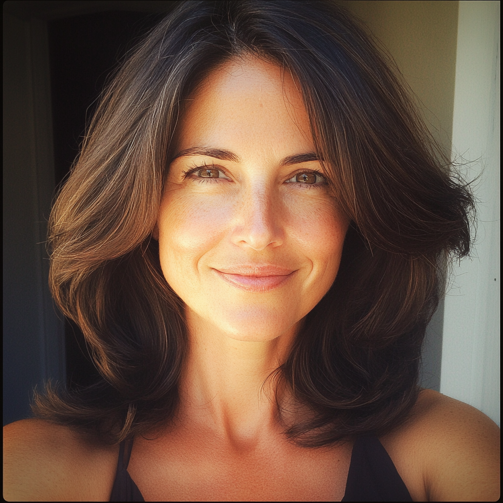 Une jeune femme souriante | Source : Midjourney