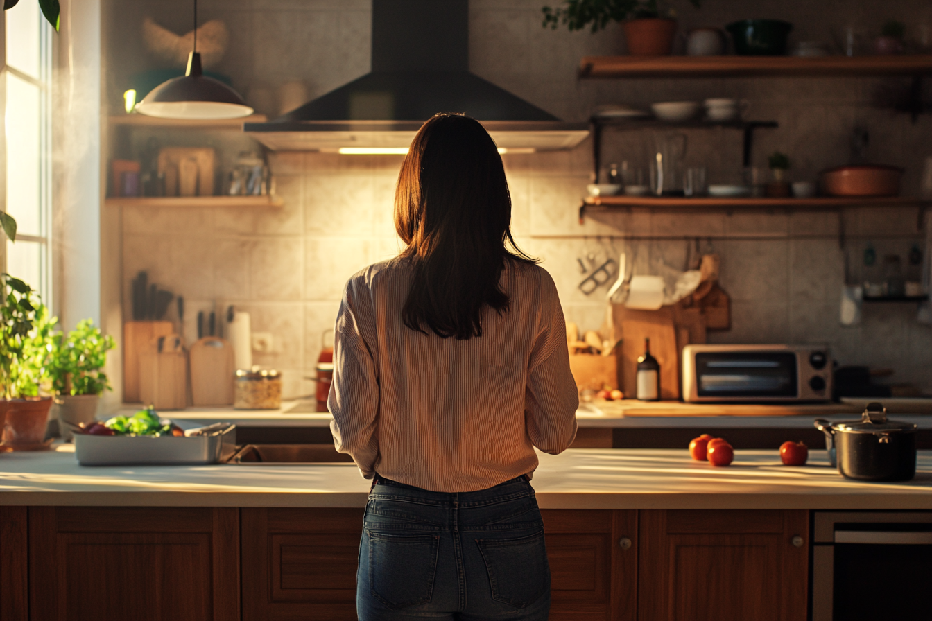 Une femme dans sa cuisine | Source : Midjourney