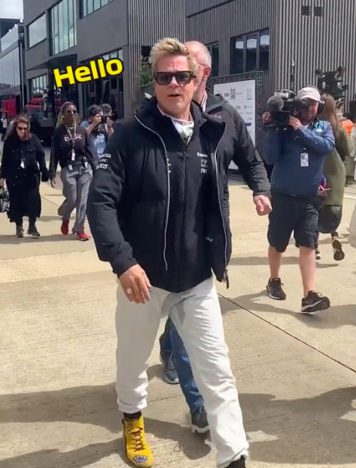 Brad Pitt lors du Grand Prix de F1 de Grande-Bretagne à Northampton, en Angleterre, posté le 4 juillet 2024 | Source : TikTok/f1