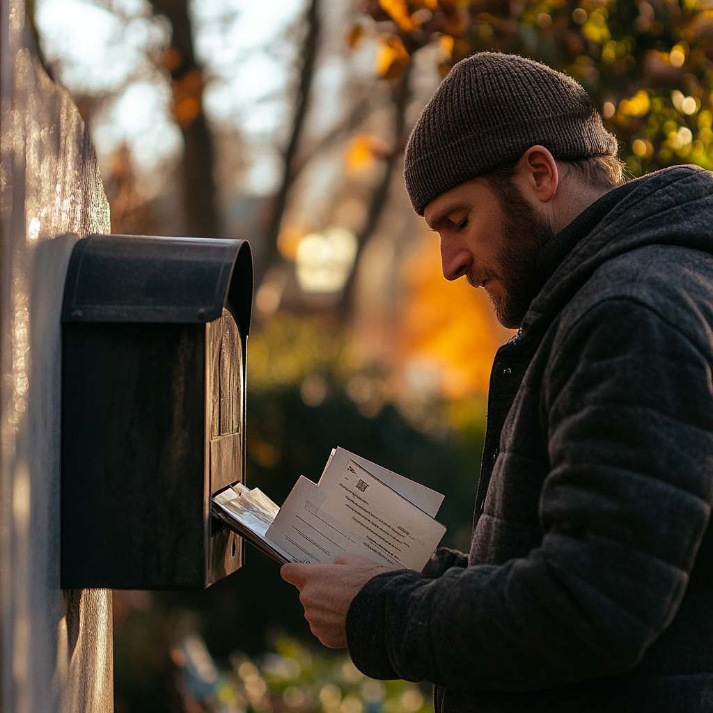 Un homme qui trie son courrier | Source : Midjourney