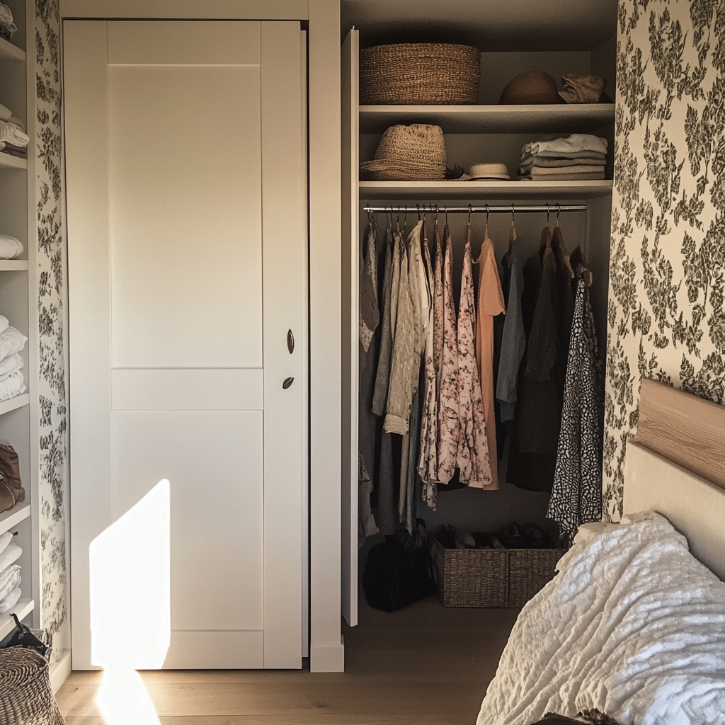 Un placard dans une chambre à coucher | Source : Midjourney