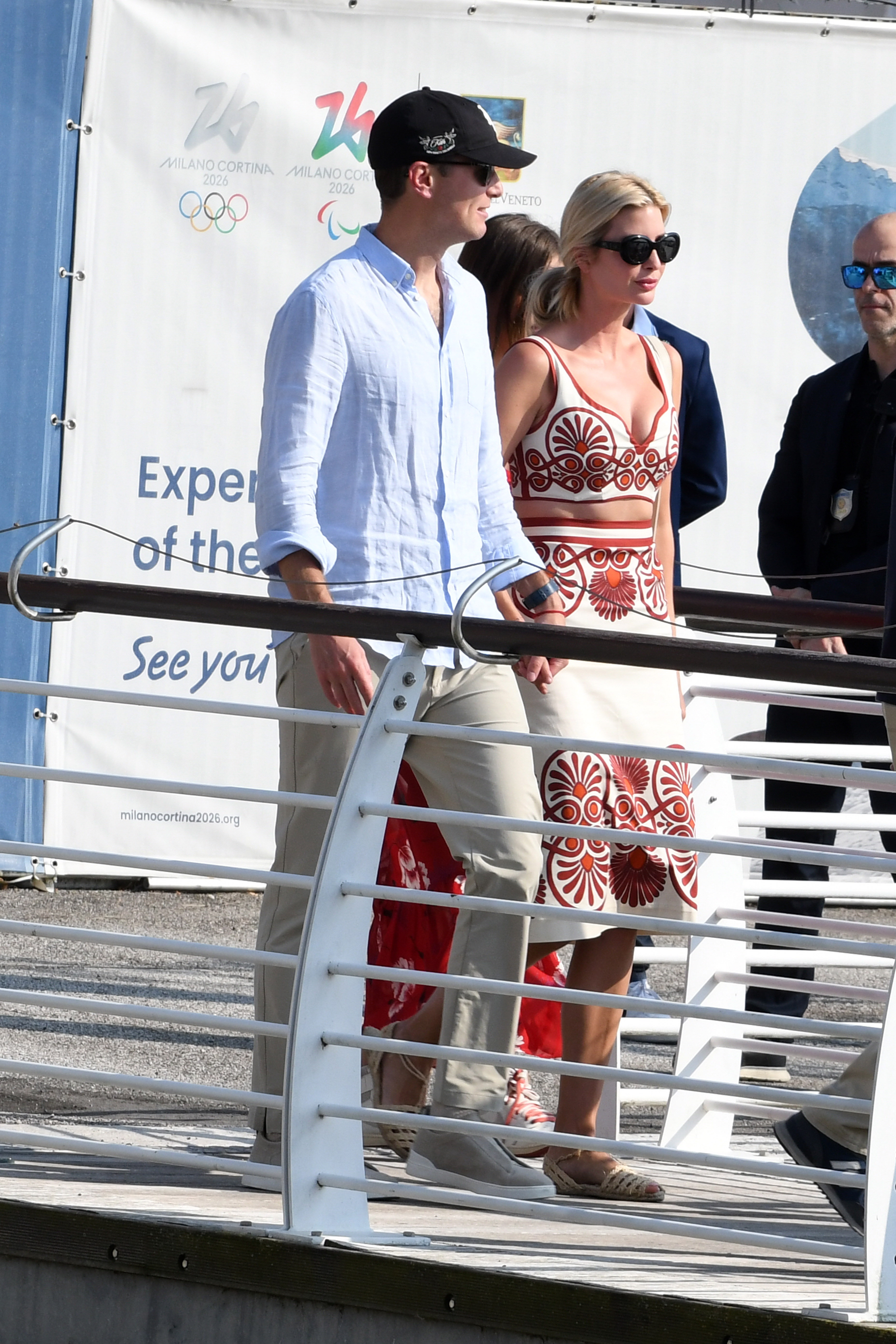 Jared Kushner and Ivanka Trump à l'aéroport Marco Polo de Venise, en Italie, le 24 juin 2025. | Source : Getty Images