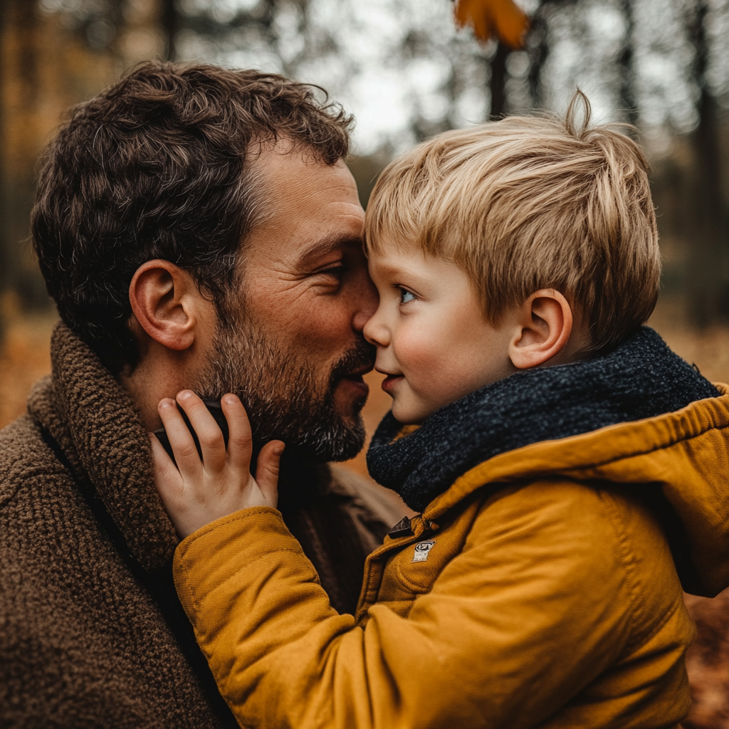 Un garçon qui parle à son père | Source : Midjourney