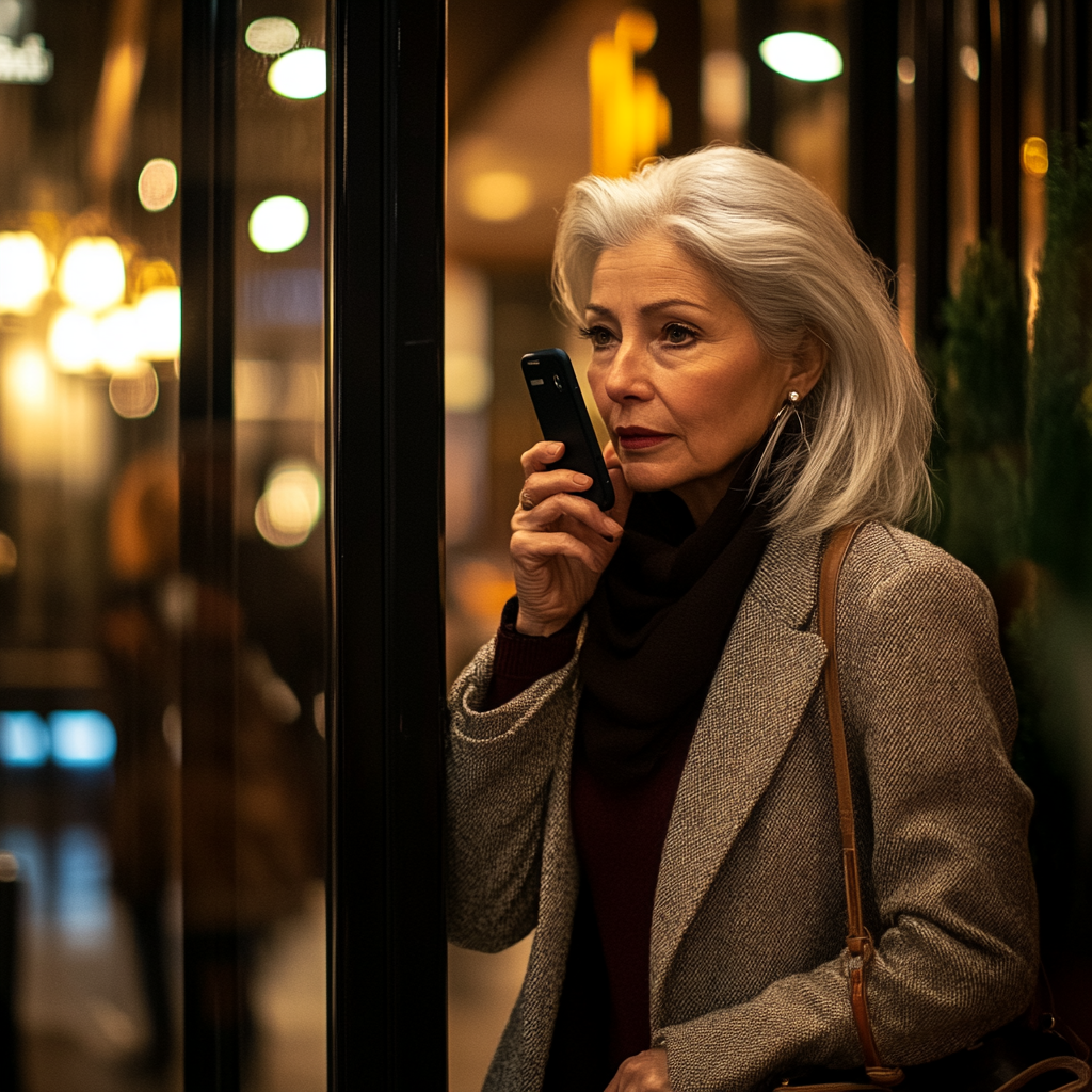 Une femme qui parle au téléphone | Source : Midjourney