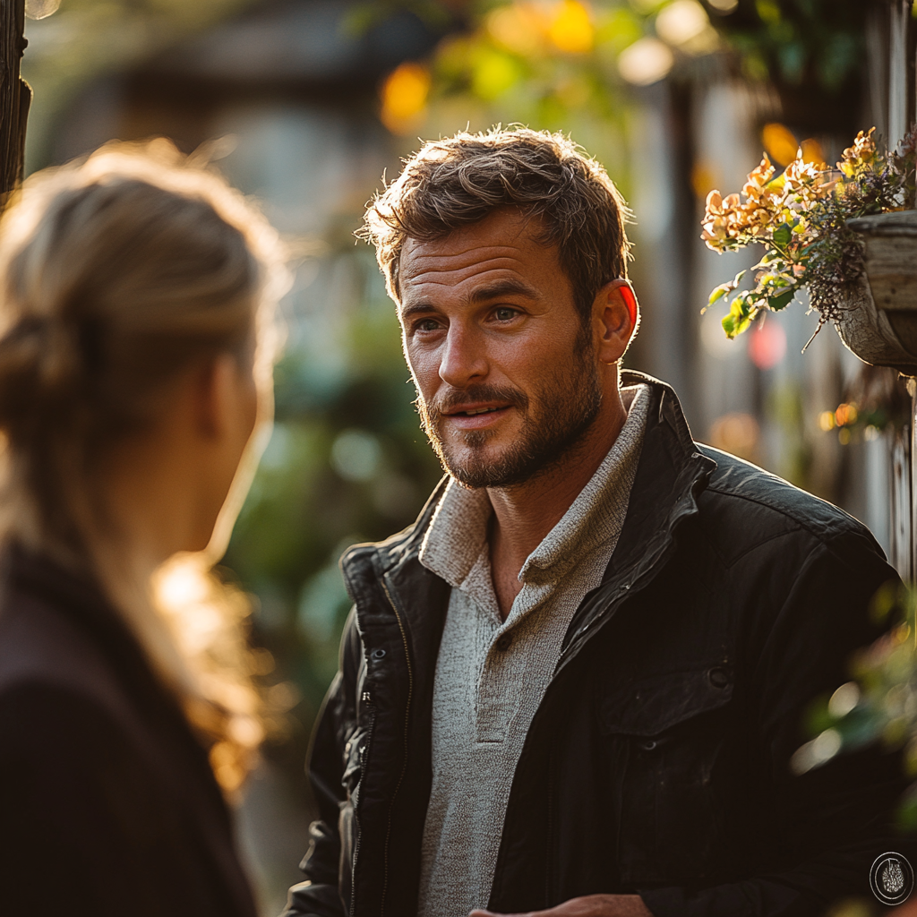 Un homme parle à ses voisins | Source : Midjourney