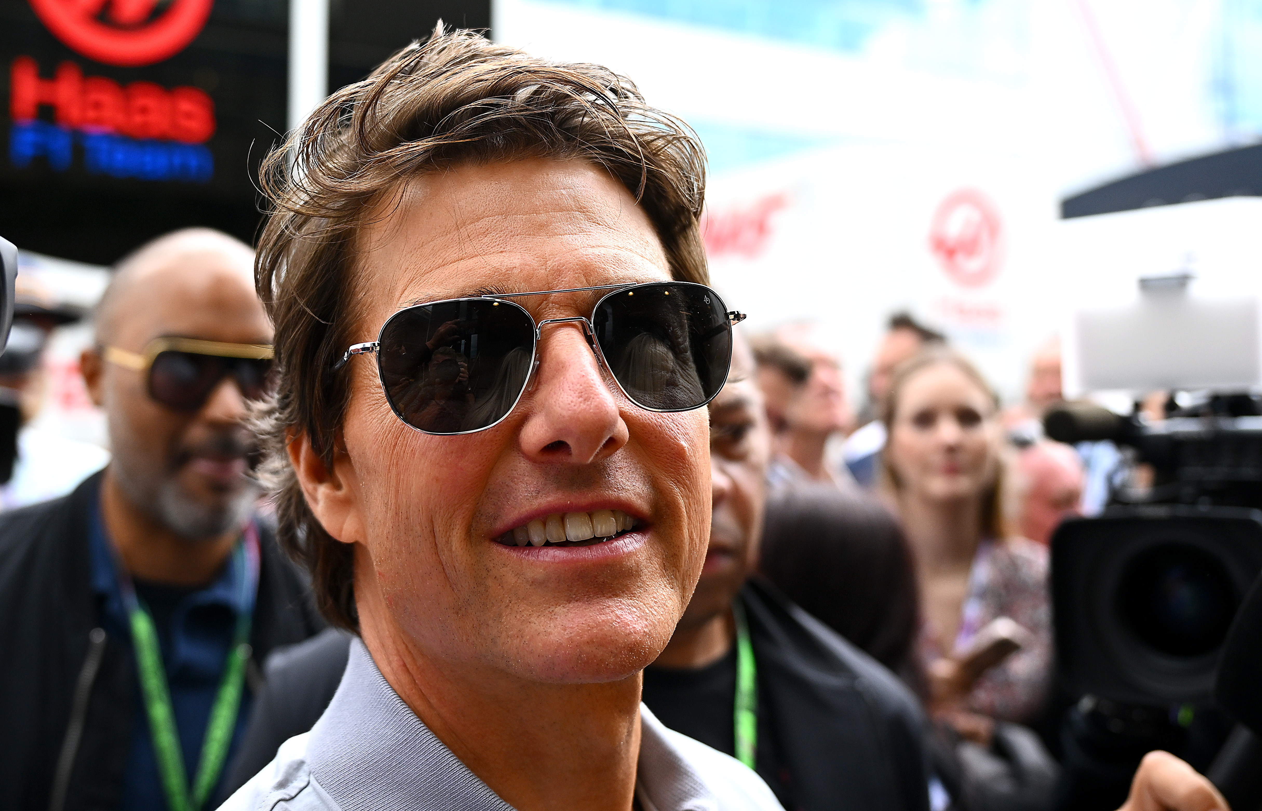 Tom Cruise lors du Grand Prix de F1 de Grande-Bretagne à Northampton, en Angleterre, le 3 juillet 2022. | Source : Getty Images