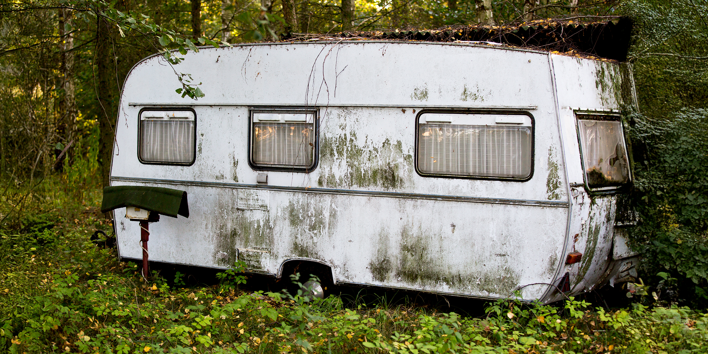 Une vieille caravane dans les bois | Source : Midjourney