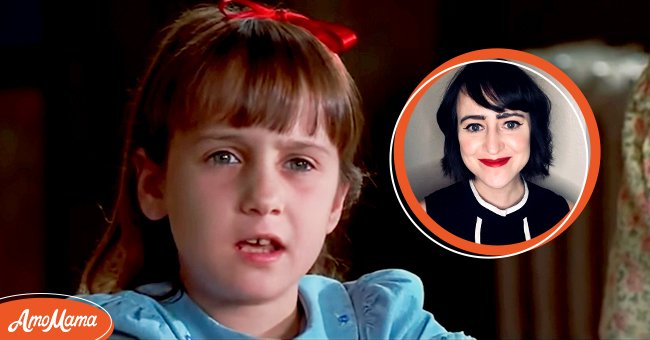 Mara Wilson jouant dans "Matilda" en 1996 dans un extrait partagé sur YouTube le 21 avril 2017, et elle adulte dans un post Instagram le 21 décembre 2021. | Photos : YouTube/Movieclips & Instagram/marawilson