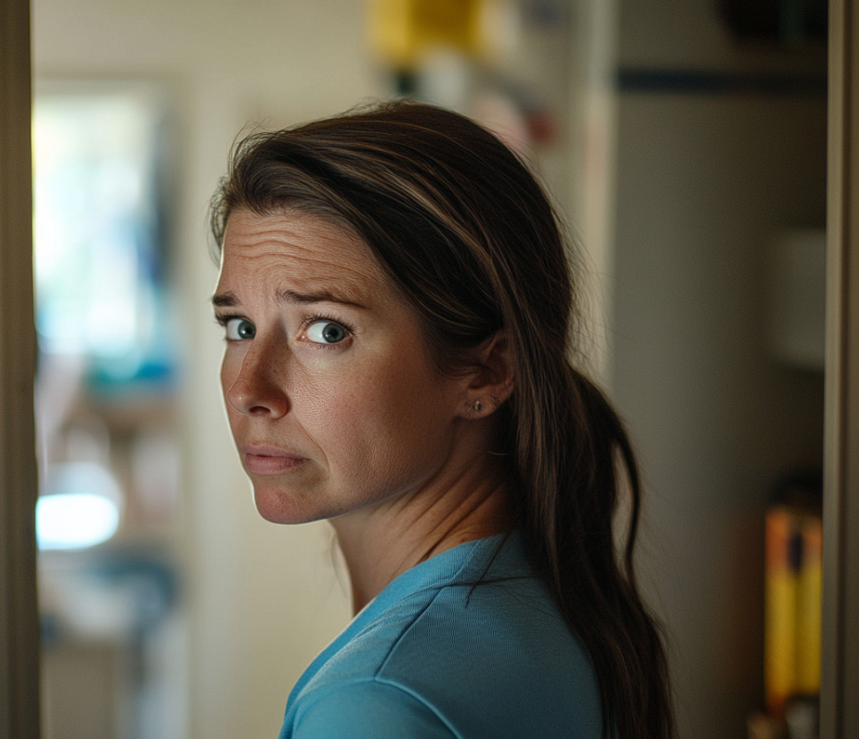 Une femme dans l'embrasure d'une porte | Source : Midjourney