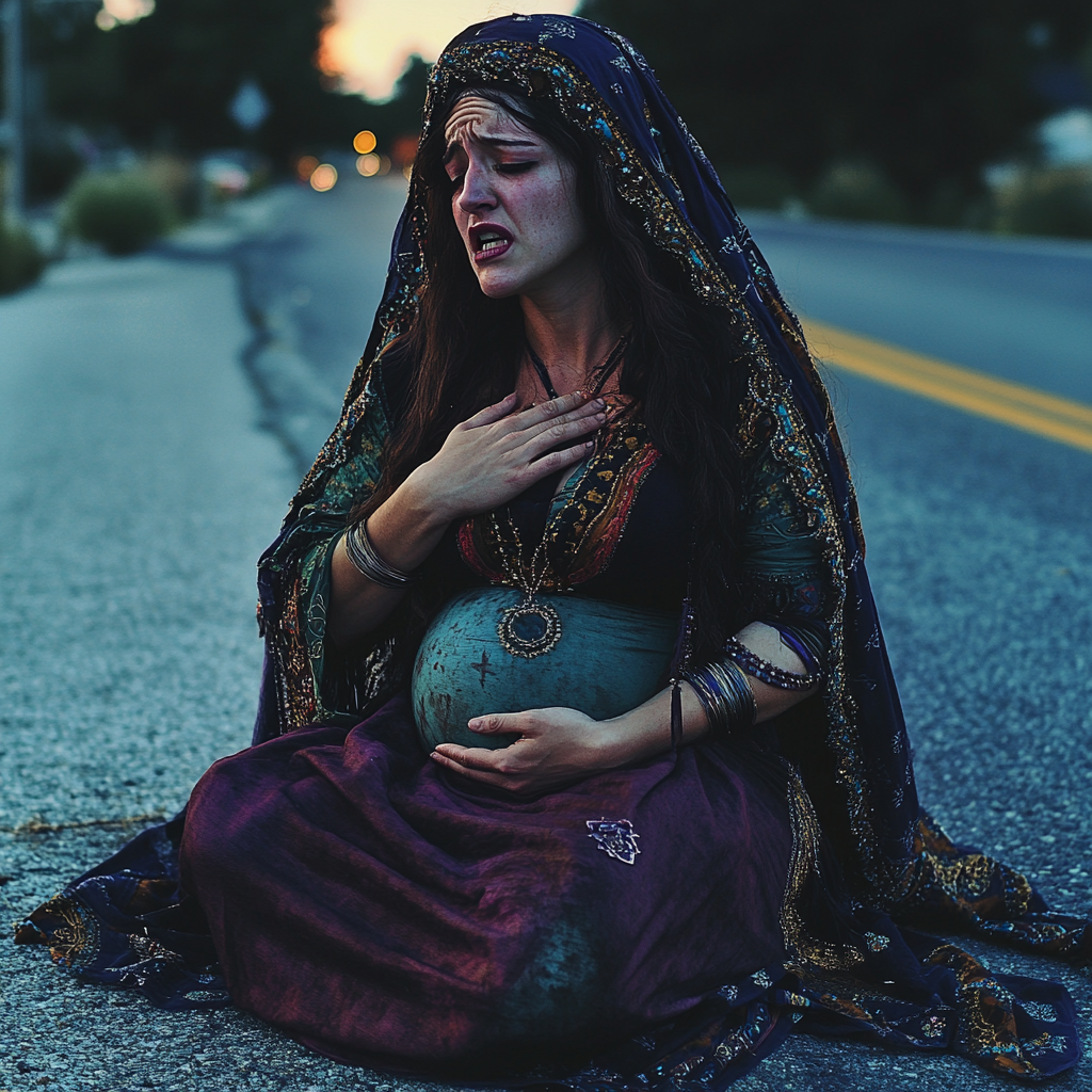 Une femme grimaçant de douleur | Source : Midjourney