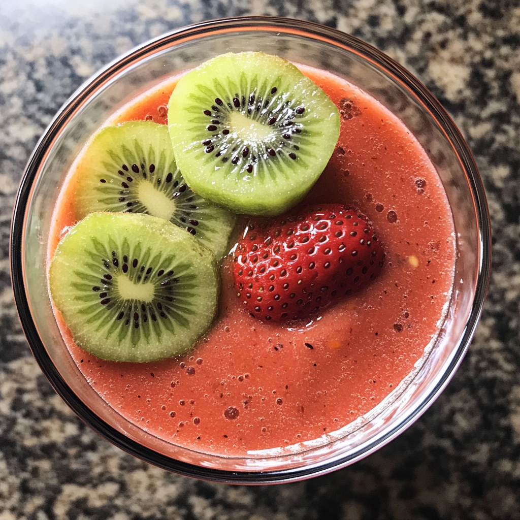 Gros plan sur un smoothie | Source : Midjourney