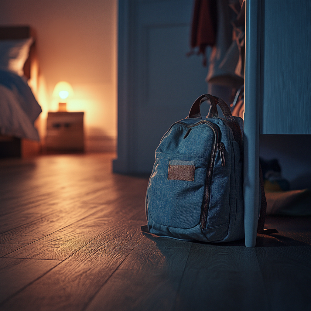 Le sac à dos d'un enfant dans sa chambre | Source : Midjourney