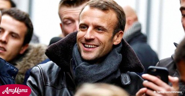Emmanuel Macron a changé son costume d'affaires pour une veste en cuir abordable