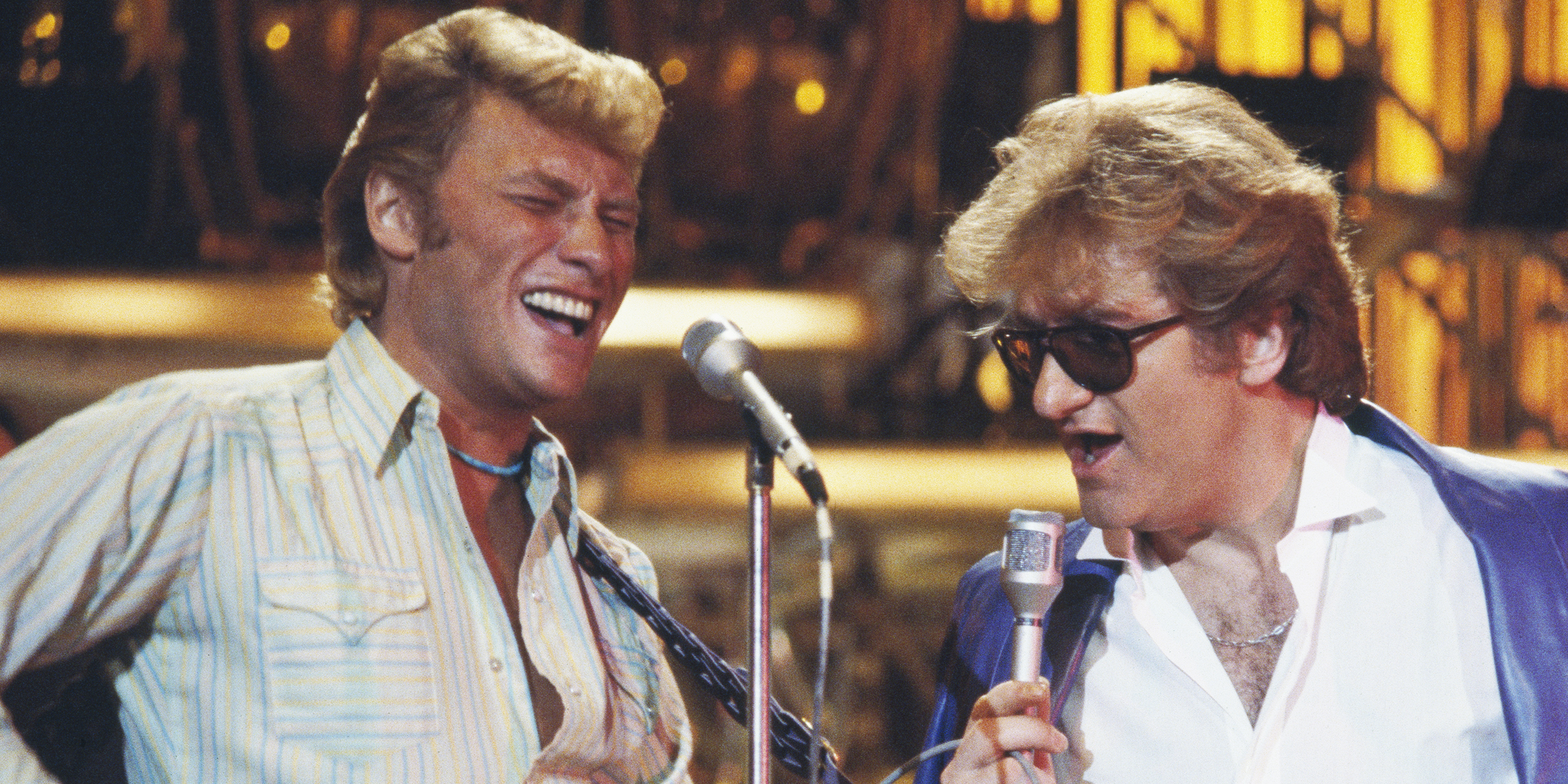 Eddy Mitchell et Johnny Hallyday | Source : Getty Images