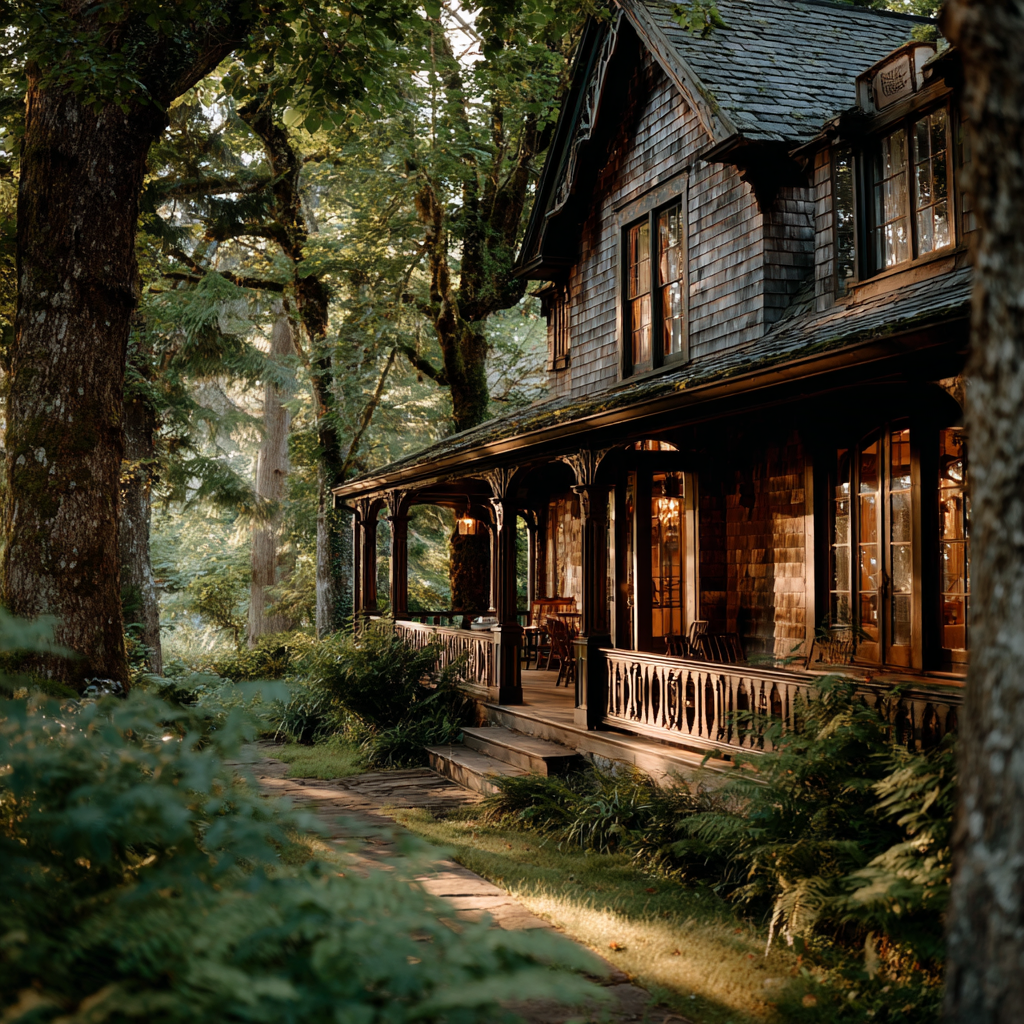 Une maison usée par les intempéries dans les bois | Source : Midjourney