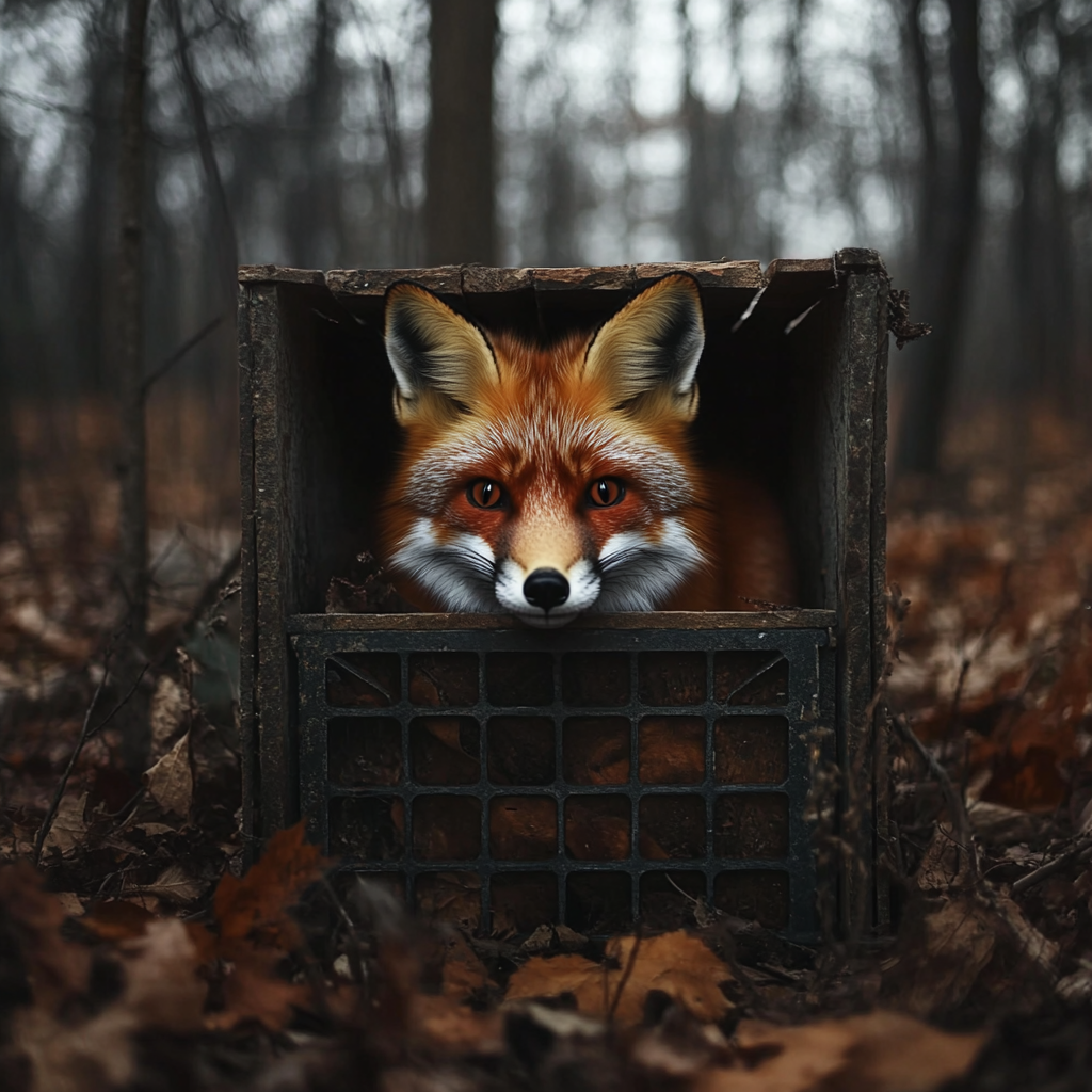 Un renard qui sort de la caisse | Source : Midjourney