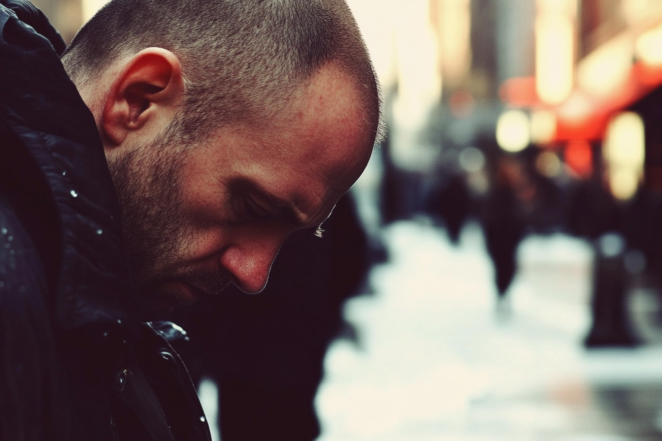 Un homme plongé dans ses pensées | Source : Midjourney