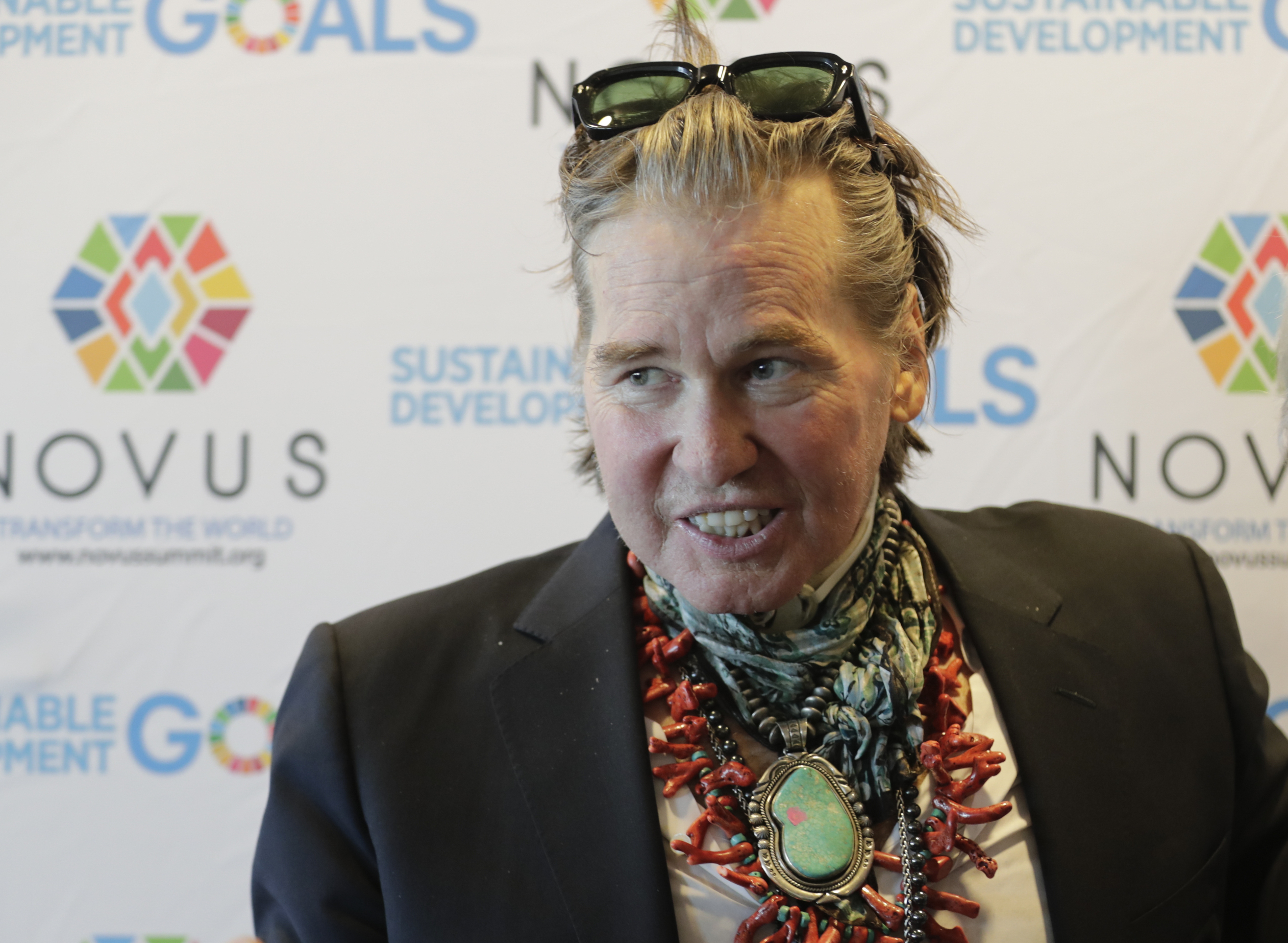 Val Kilmer au siège des Nations unies à New York pour promouvoir l'initiative des 17 Objectifs de développement durable (ODD), le 20 juillet 2019 | Source : Getty Images