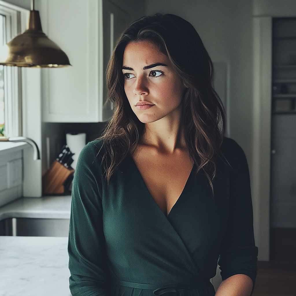 Une femme debout dans une cuisine | Source : Midjourney