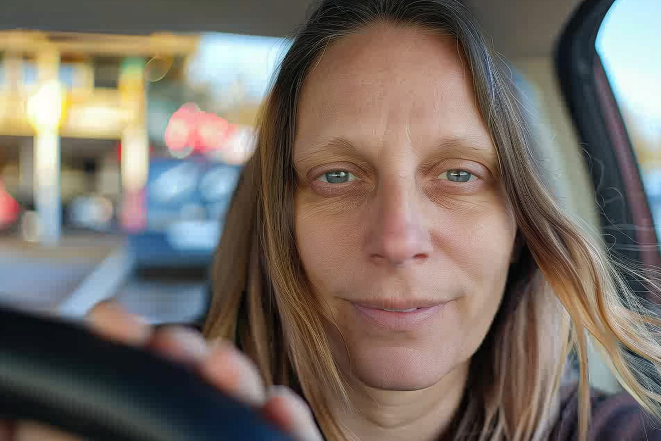 Une femme qui attend dans sa voiture | Source : Midjourney