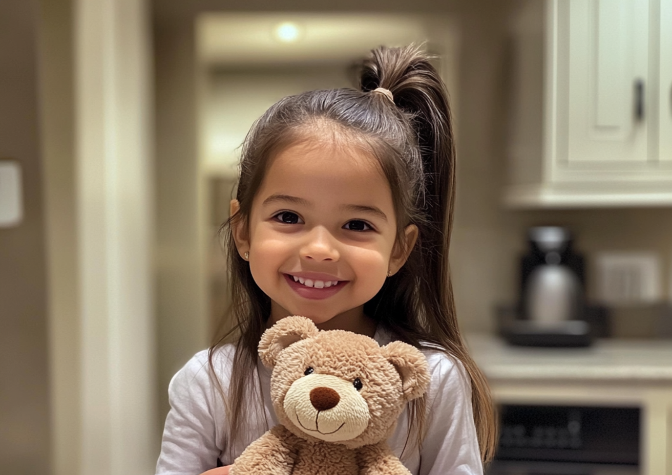 Une petite fille souriante | Source : Midjourney