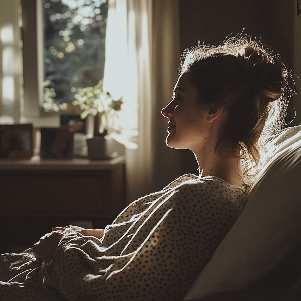 Femme sur un lit d'hôpital | Source : Midjourney