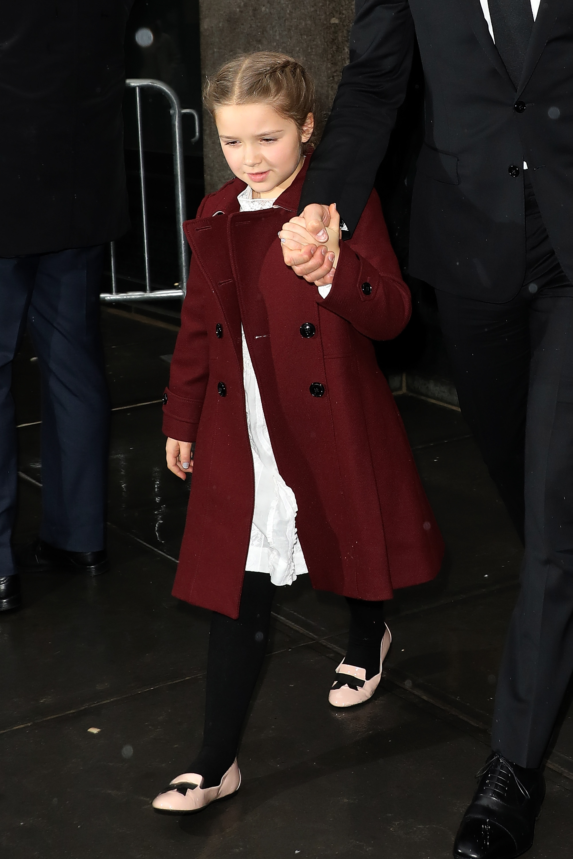 Harper Beckham repérée lors d'une sortie à New York le 11 février 2018 | Source : Getty Images